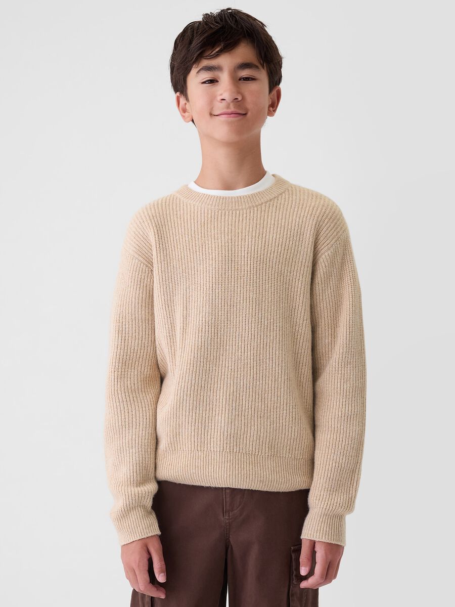Pullover with ribbed design_0