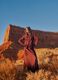 Long red skirt in pure viscose_0