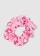 Multicoloured floral design hair ties twin pack for girls_2