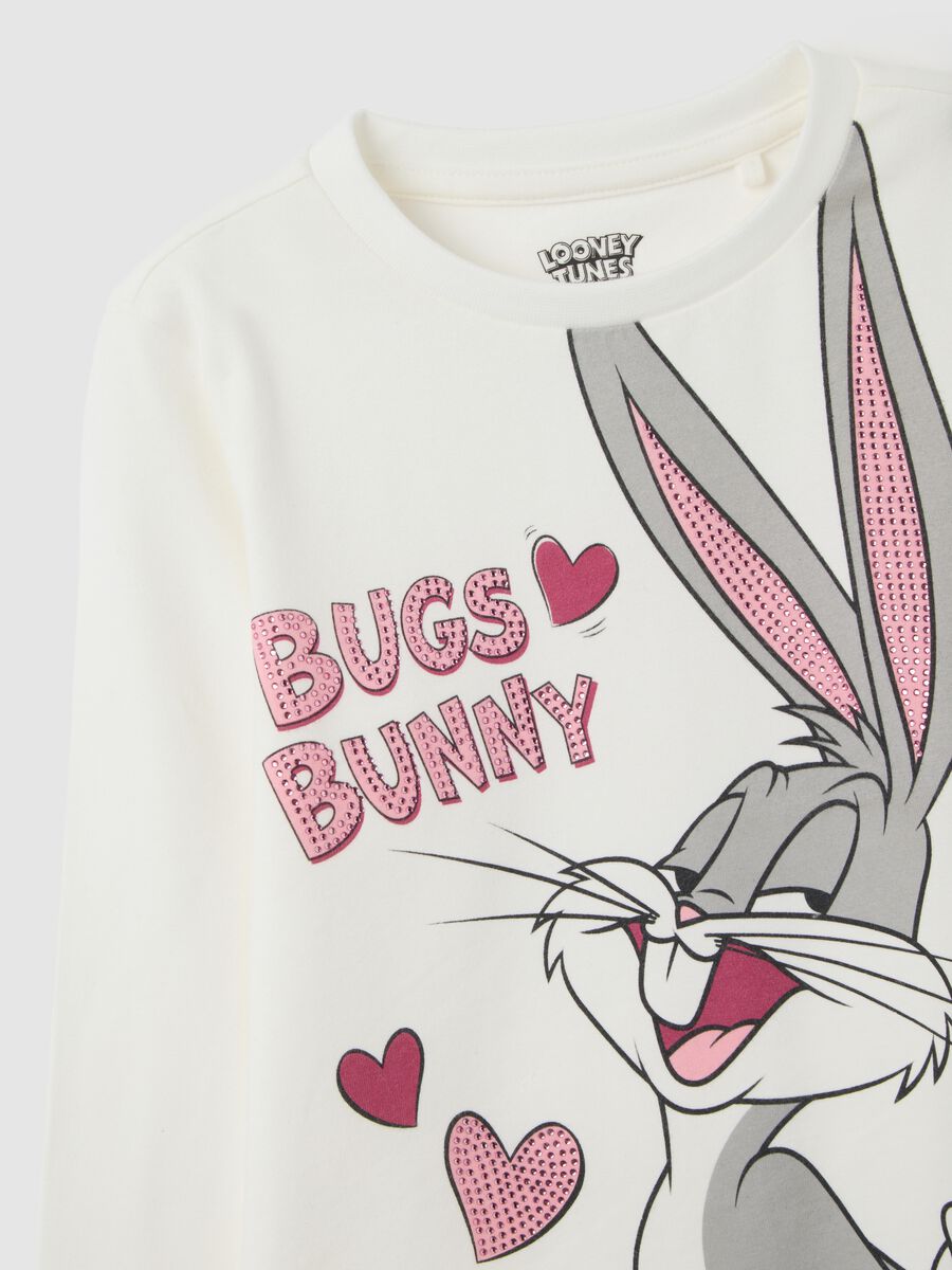 Girls' White Stretch Cotton T-Shirt Regular Fit_2