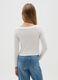 Girls' White Cotton Regular Fit Jumper_1