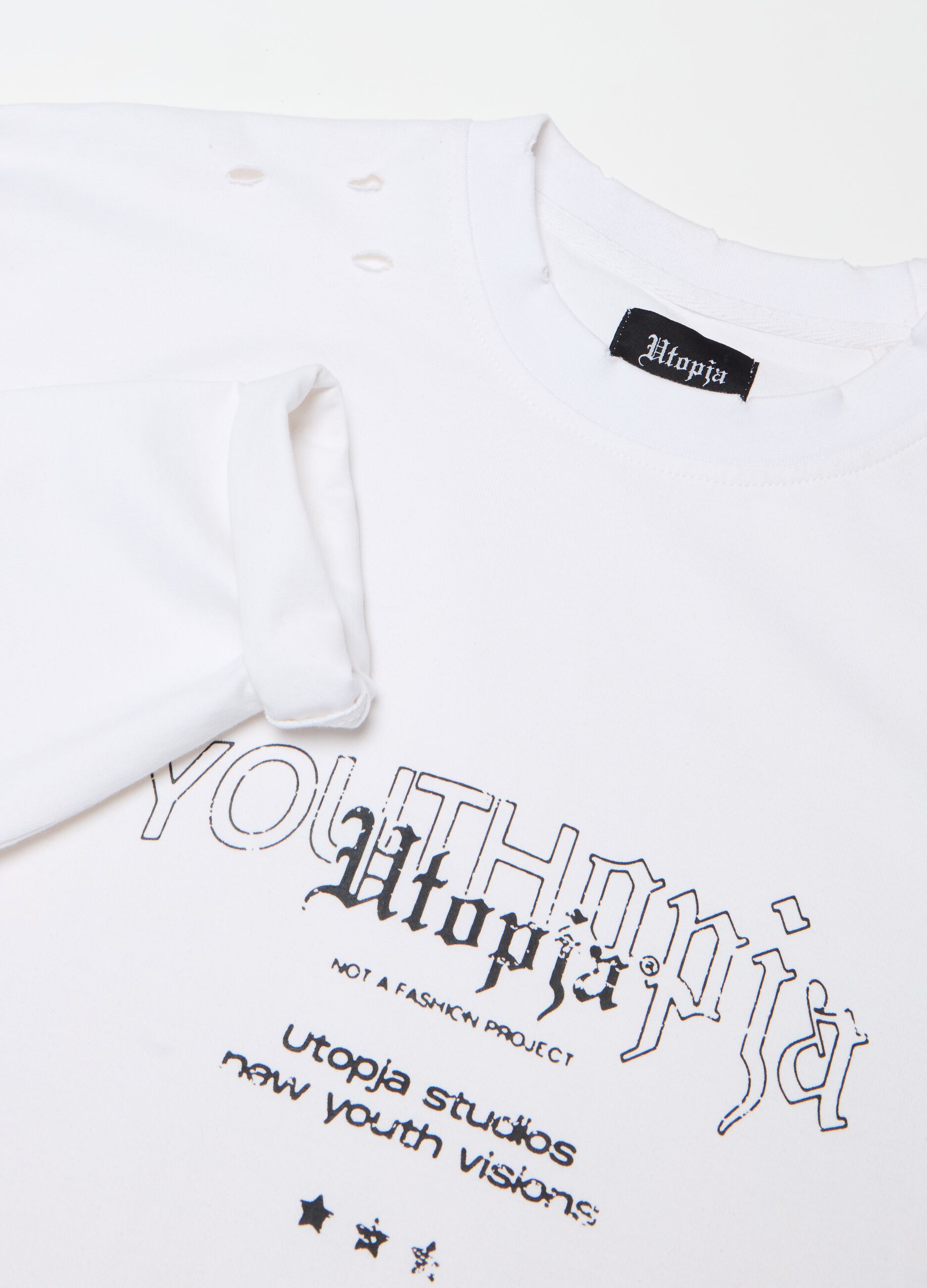 Graphic Long-Sleeved T-Shirt White