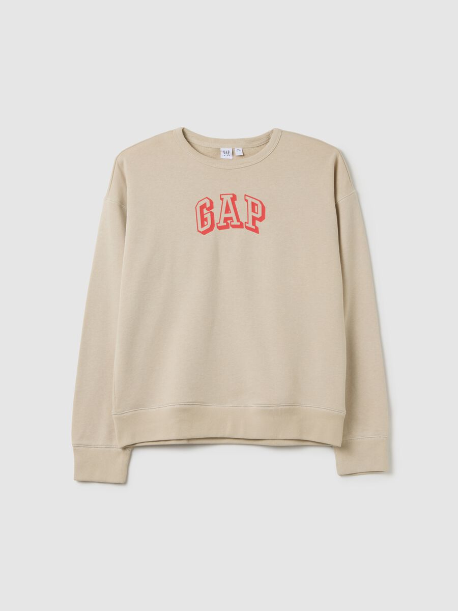 Sweatshirt with round neck and logo print_2