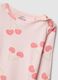 Pink baby girl pyjamas in pure cotton regular fit with cherry design_3