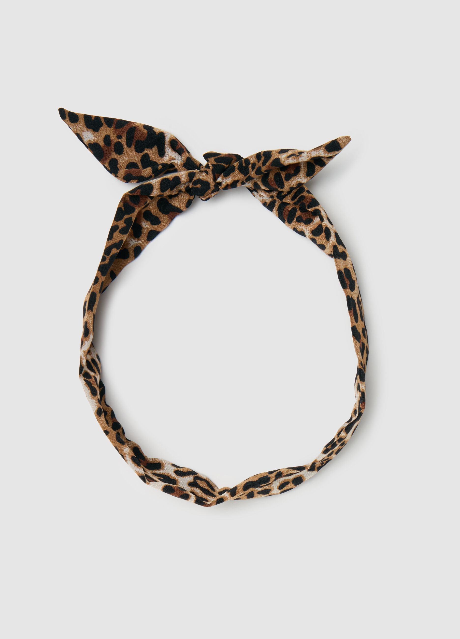 Speckled headband with knot