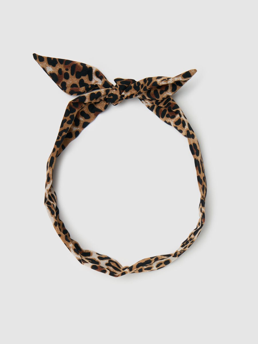 Speckled headband with knot_0