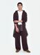 Brown pure cotton joggers with elasticated waist, oversized fit_0