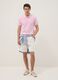 Pink short-sleeve organic cotton polo shirt, regular fit_1