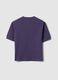 T-shirt in puro cotone viola da bambino regular fit con patch_1