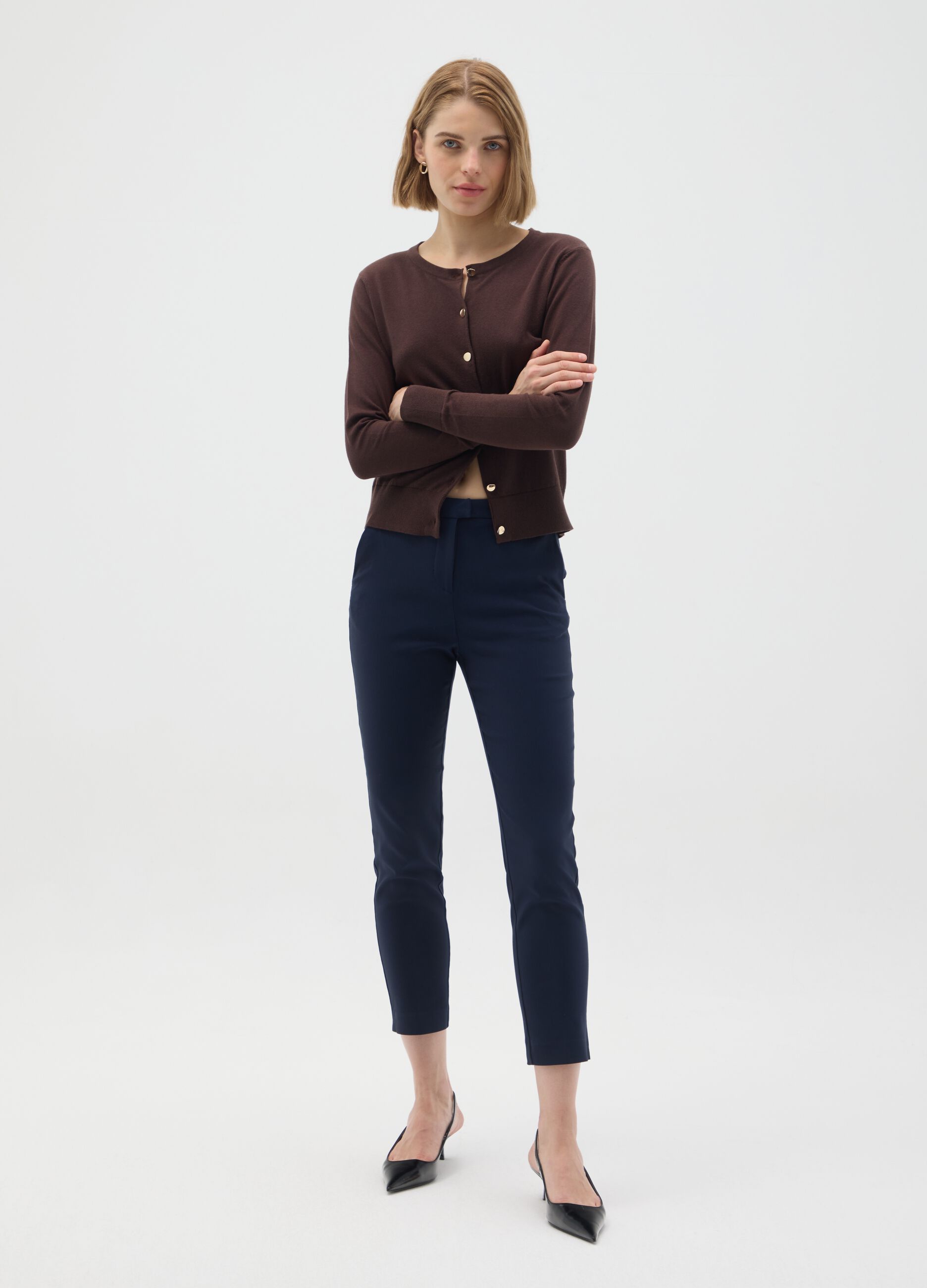 Slim Fit Blue Blend Trousers