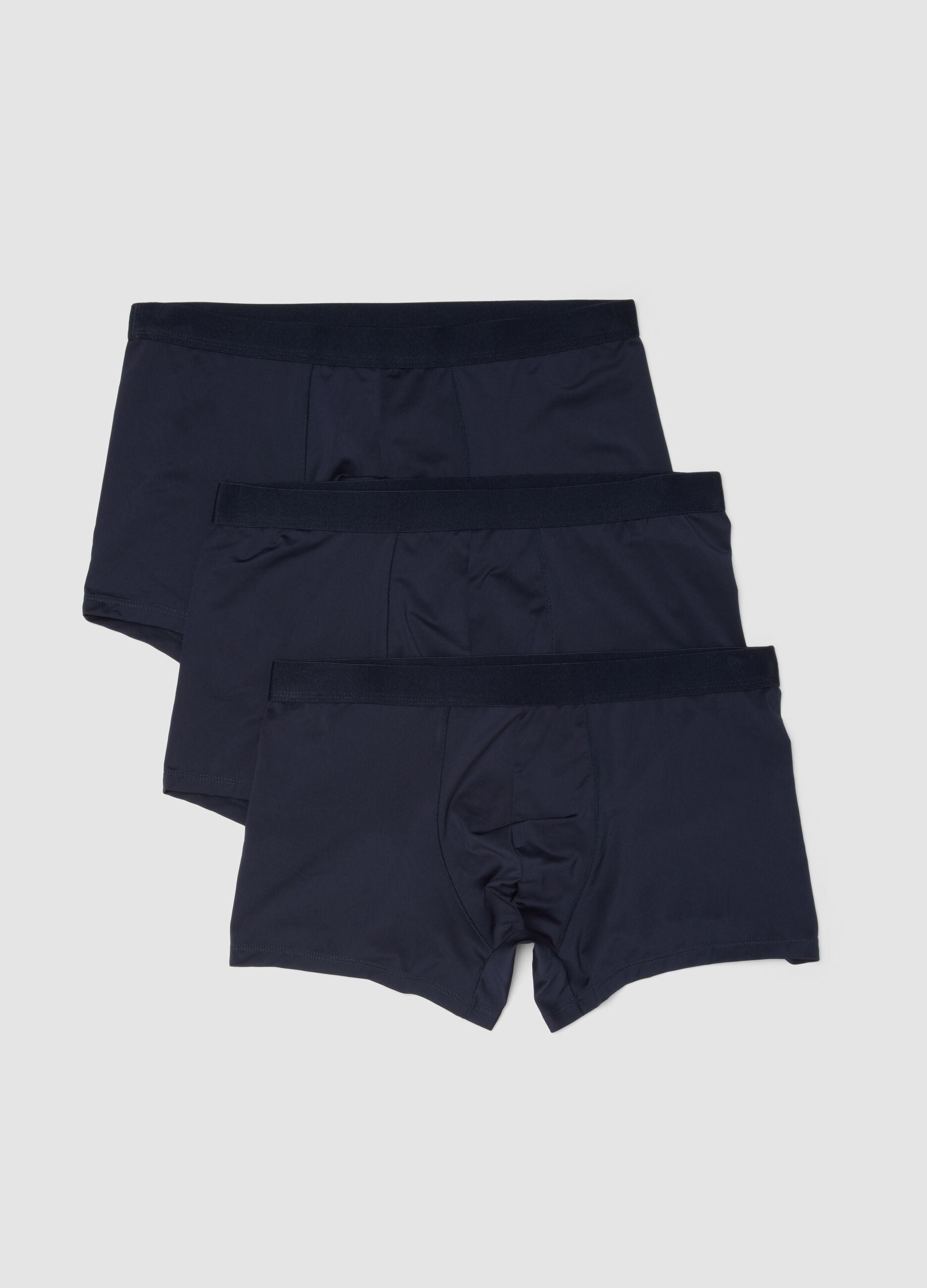 3-pack of blue stretch microfibre boxers