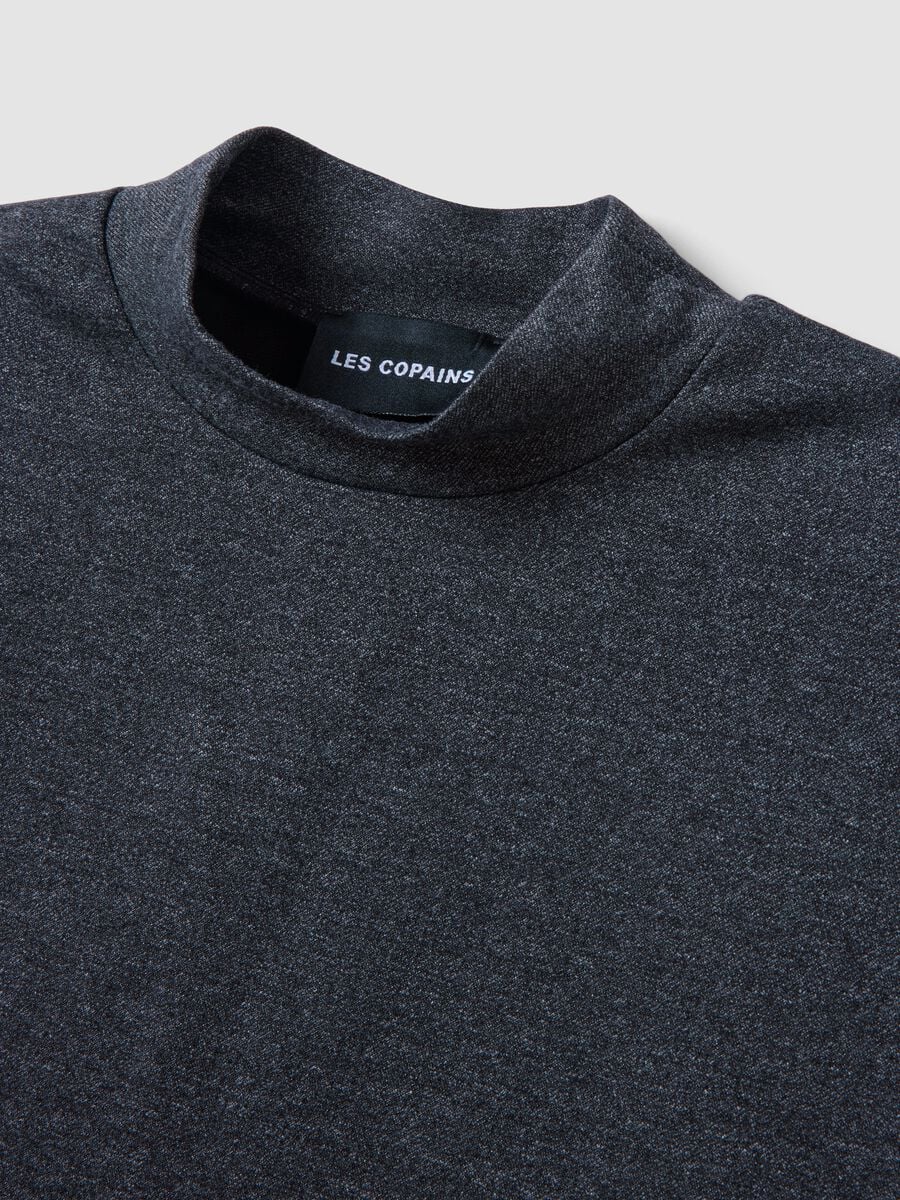 Grey stretch viscose regular-fit T-shirt_5