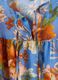 Blue floral blouse in pure cotton_5