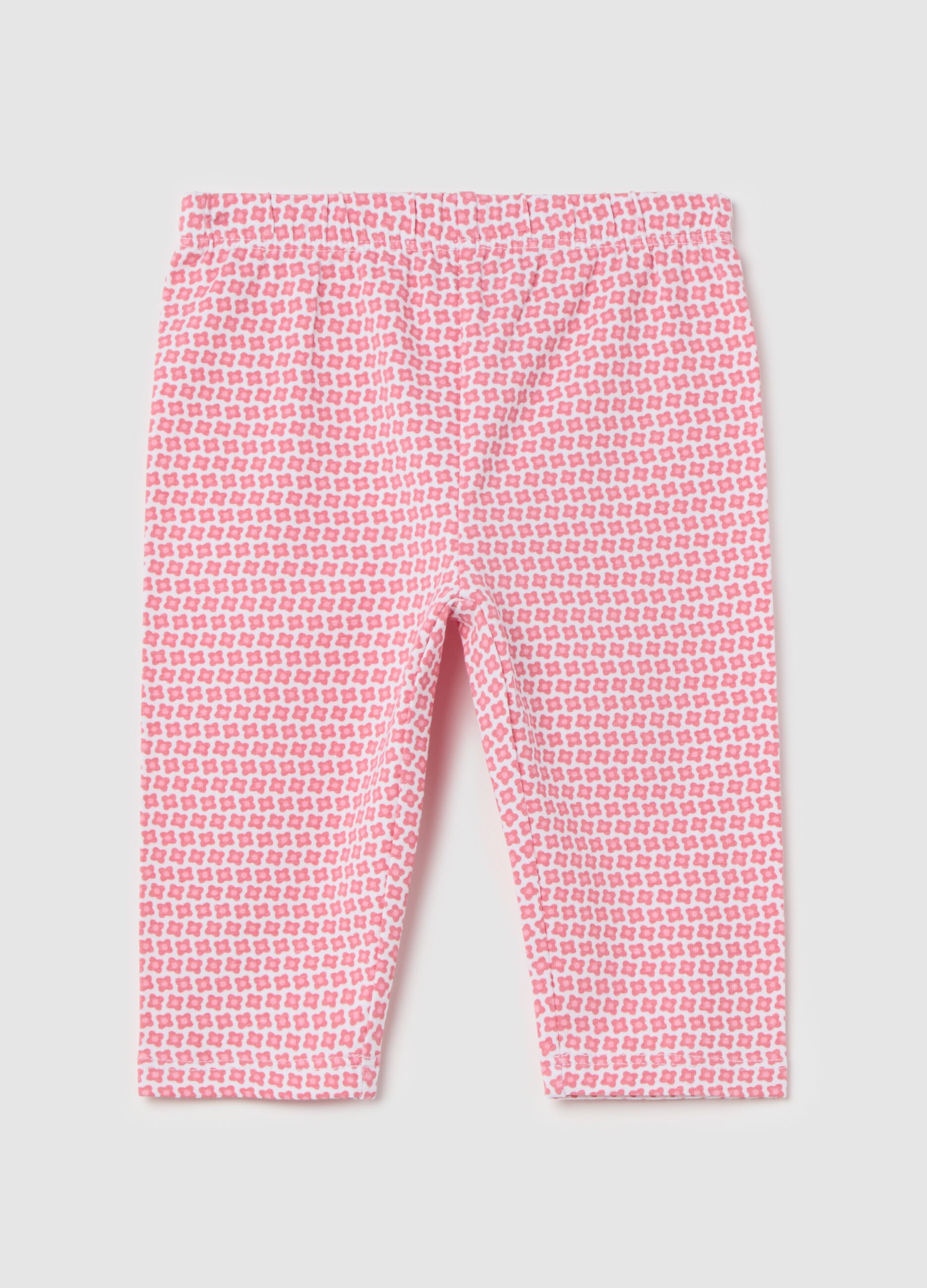 Three-quarter leggings with print