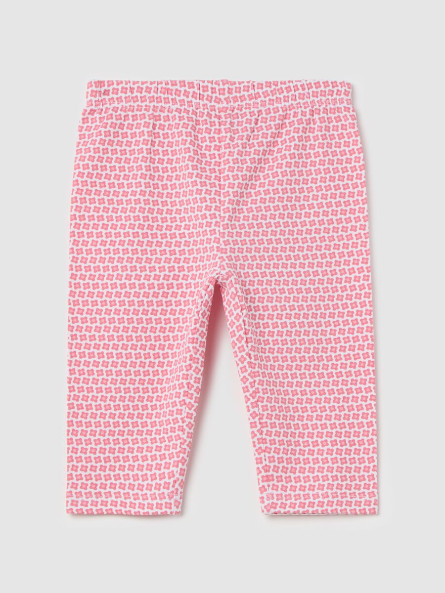 Three-quarter leggings with print_0