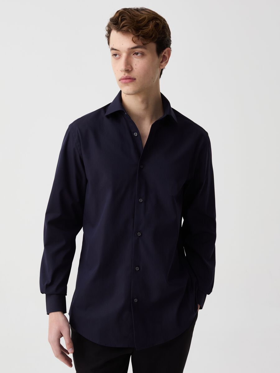 Regular-fit shirt in easy-iron cotton_0