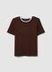 T-shirt marrone regular fit_4