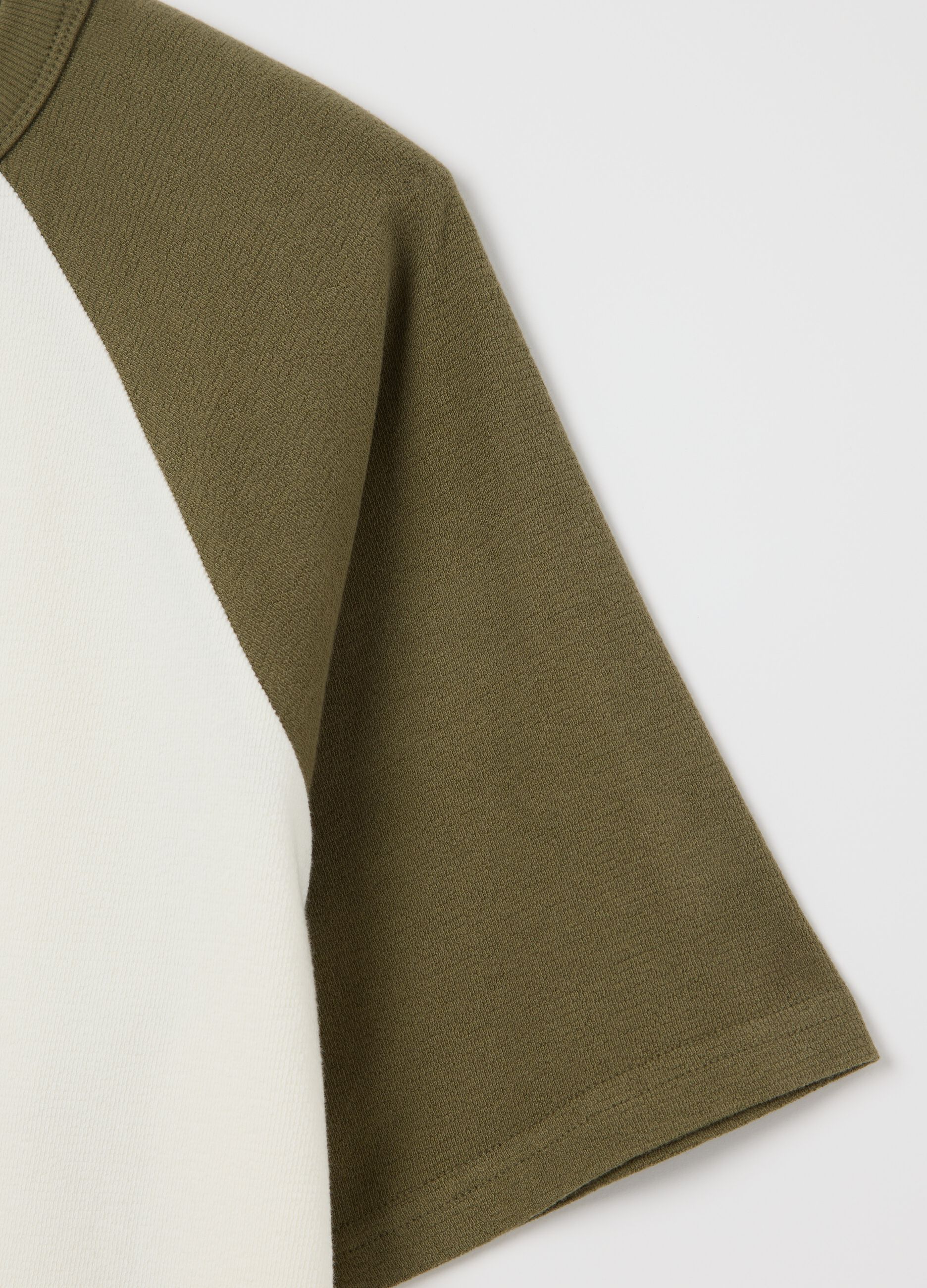 T-shirt in two-tone cotton