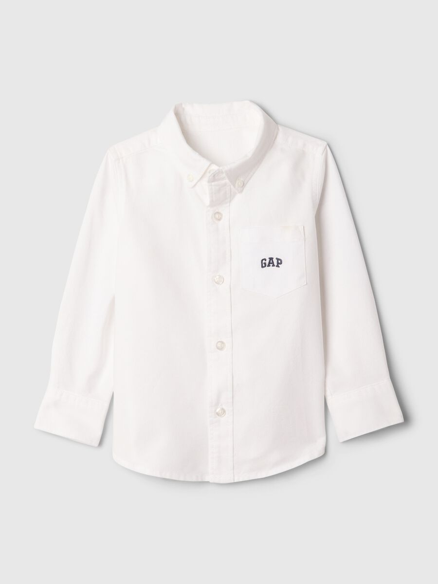 Camicia bianca elasticizzata per bambino_0