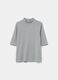 T-shirt with mock neck and elbow-length sleeves_4