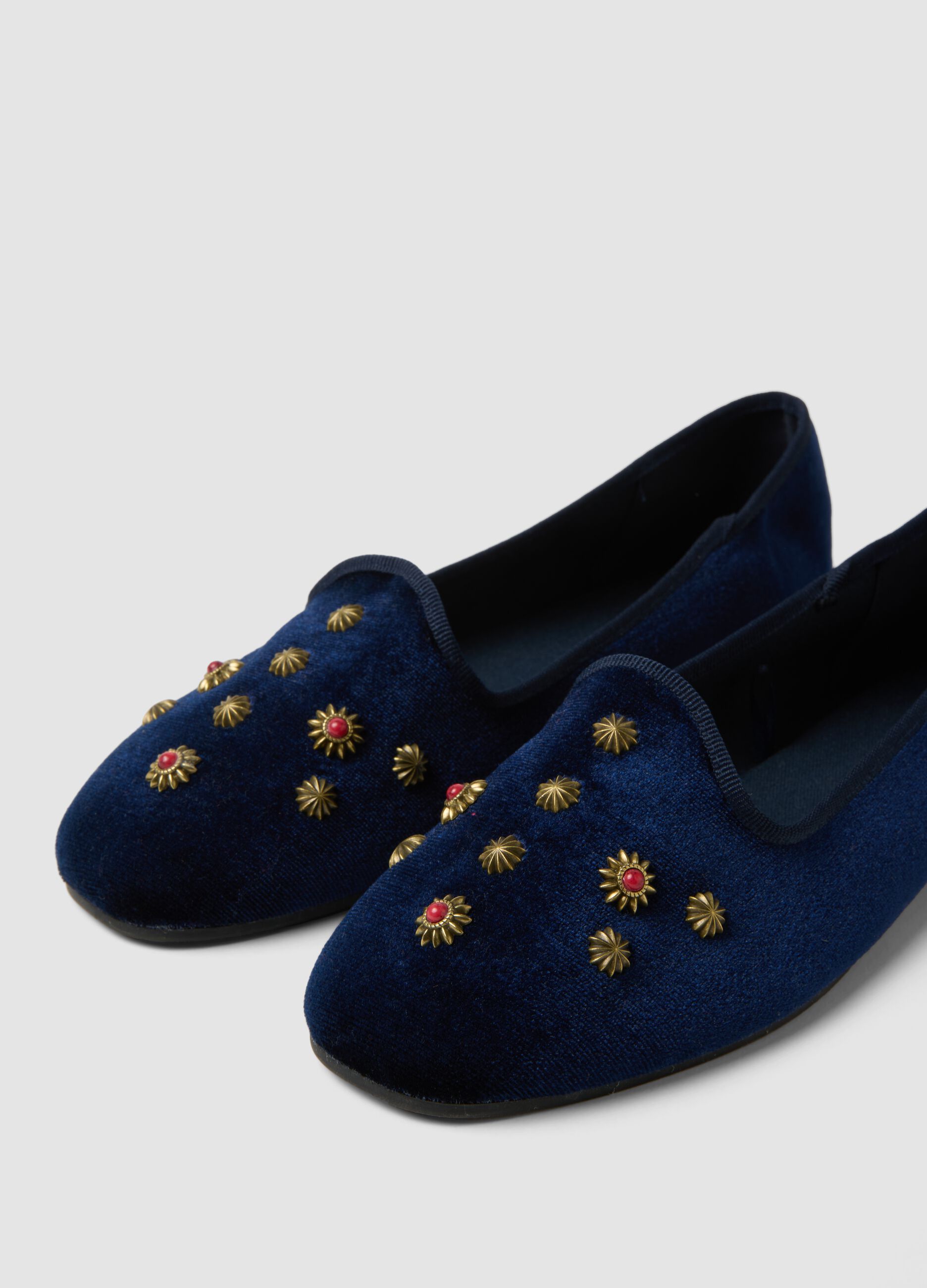Blue Friulane with gold jewelled embellishments