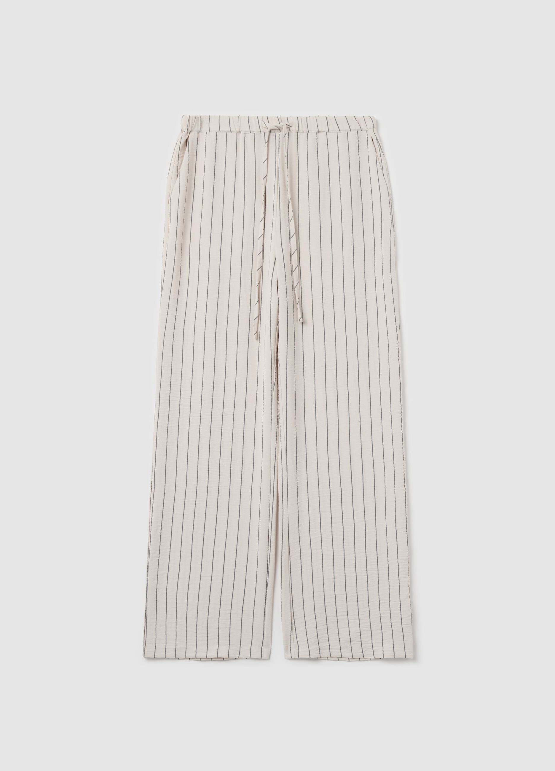 Pantalone fluido effetto crinkle