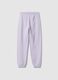 Girls' purple pure cotton trousers regular fit_4