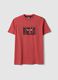 Red pure cotton regular fit T-shirt with Chicago Bulls print_0