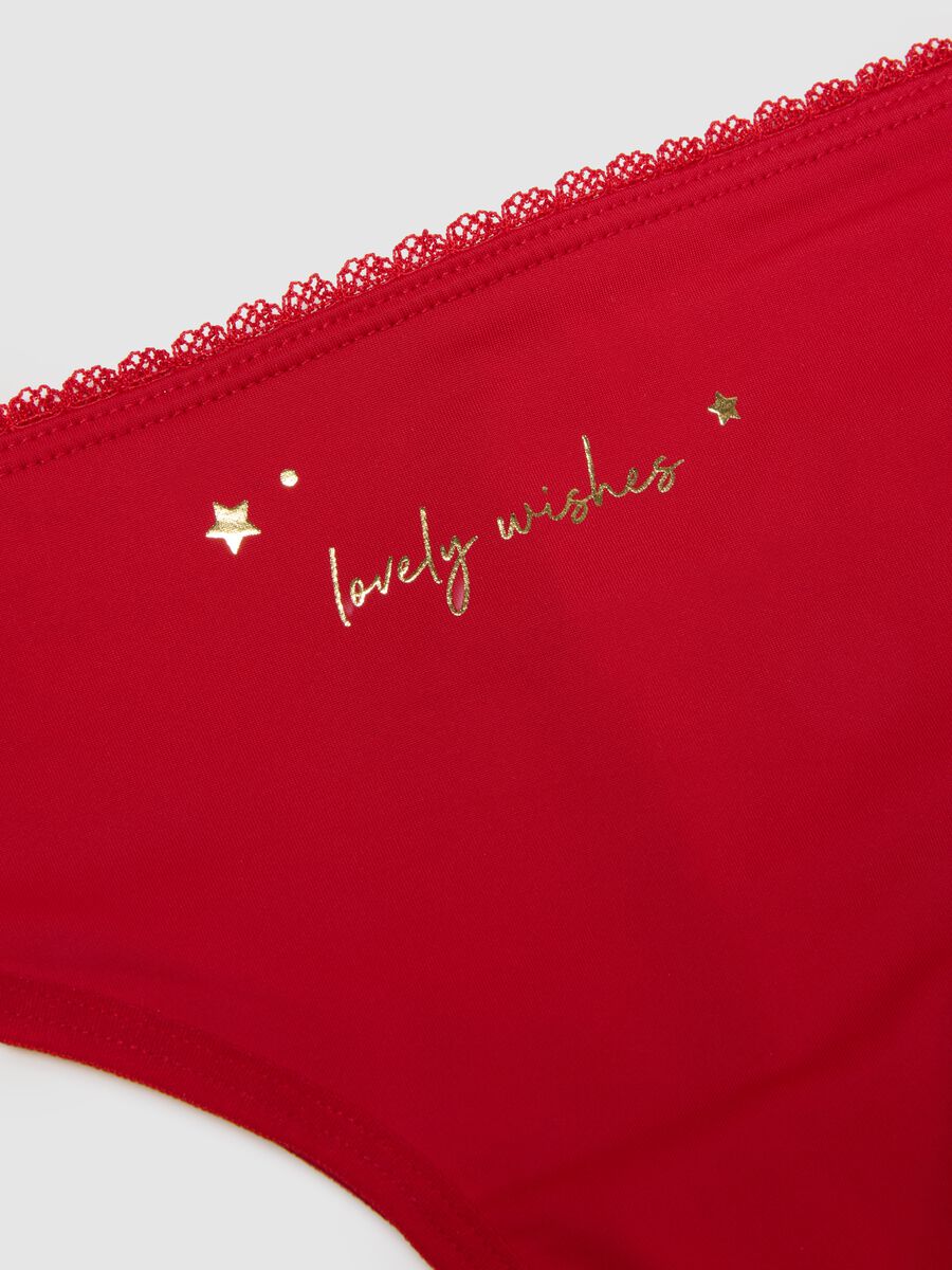 Red regular fit briefs_5