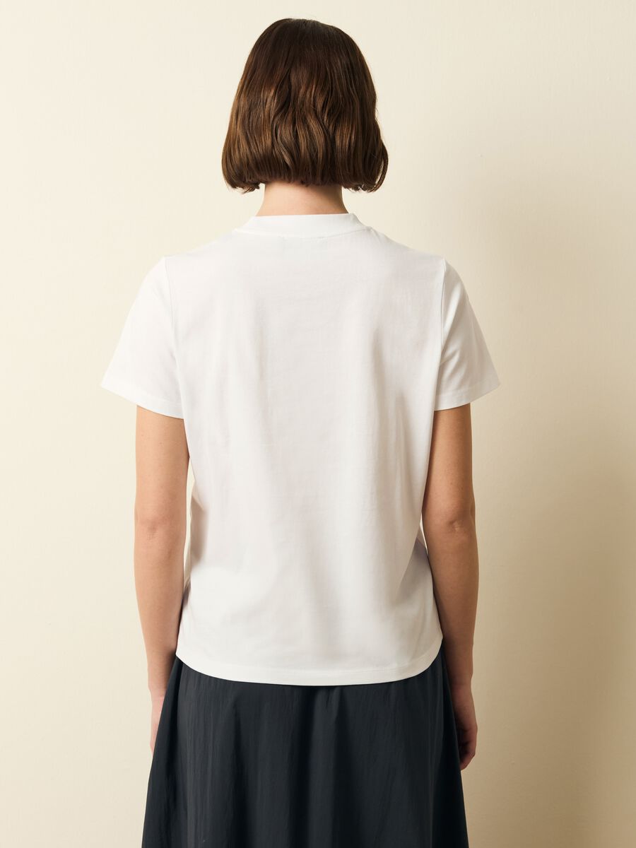 Cotton T-shirt with flowers print_3
