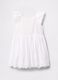White dress in cotton with openwork flowers_2