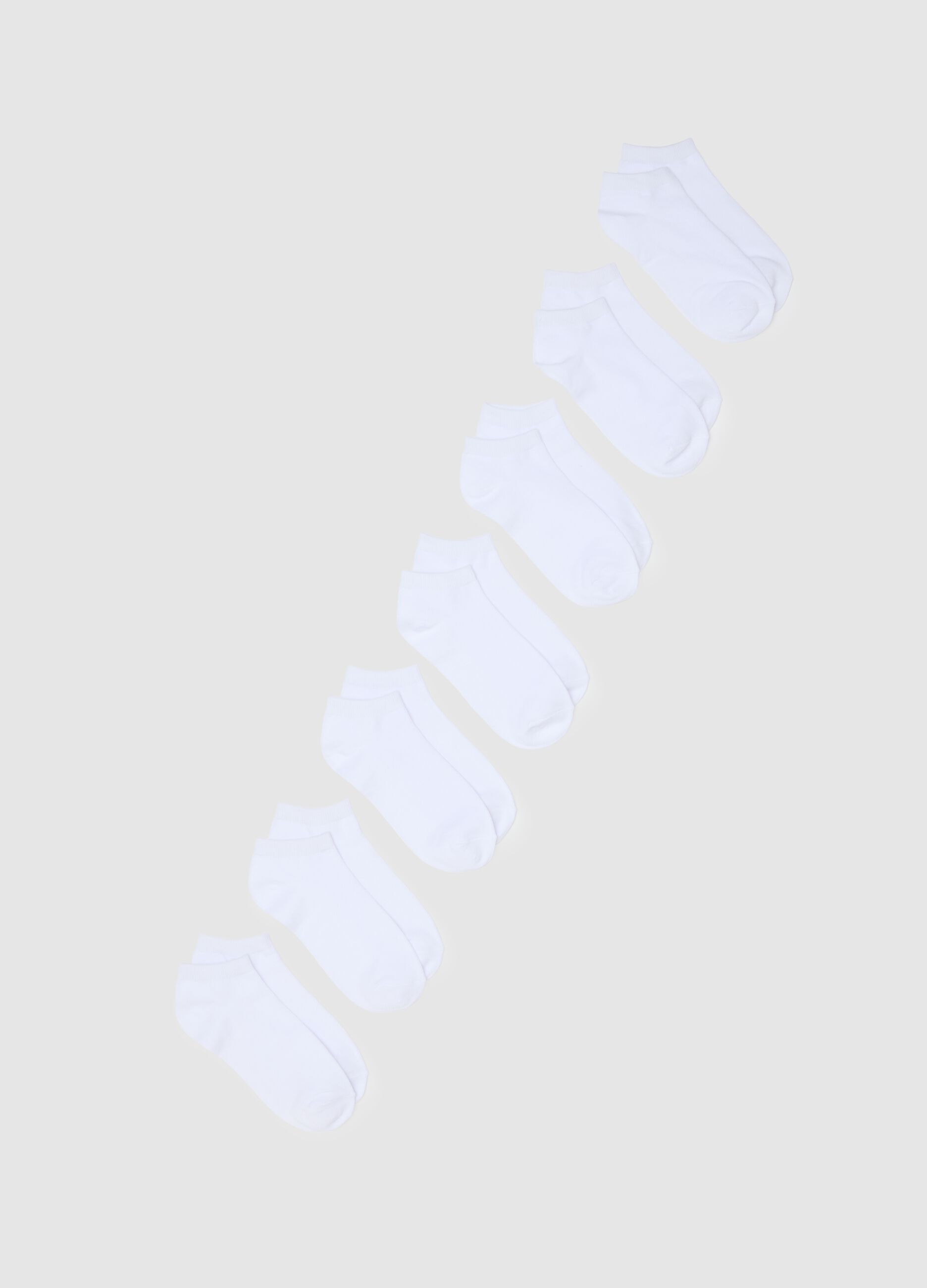 Multipack of white stretch cotton socks with snug fit