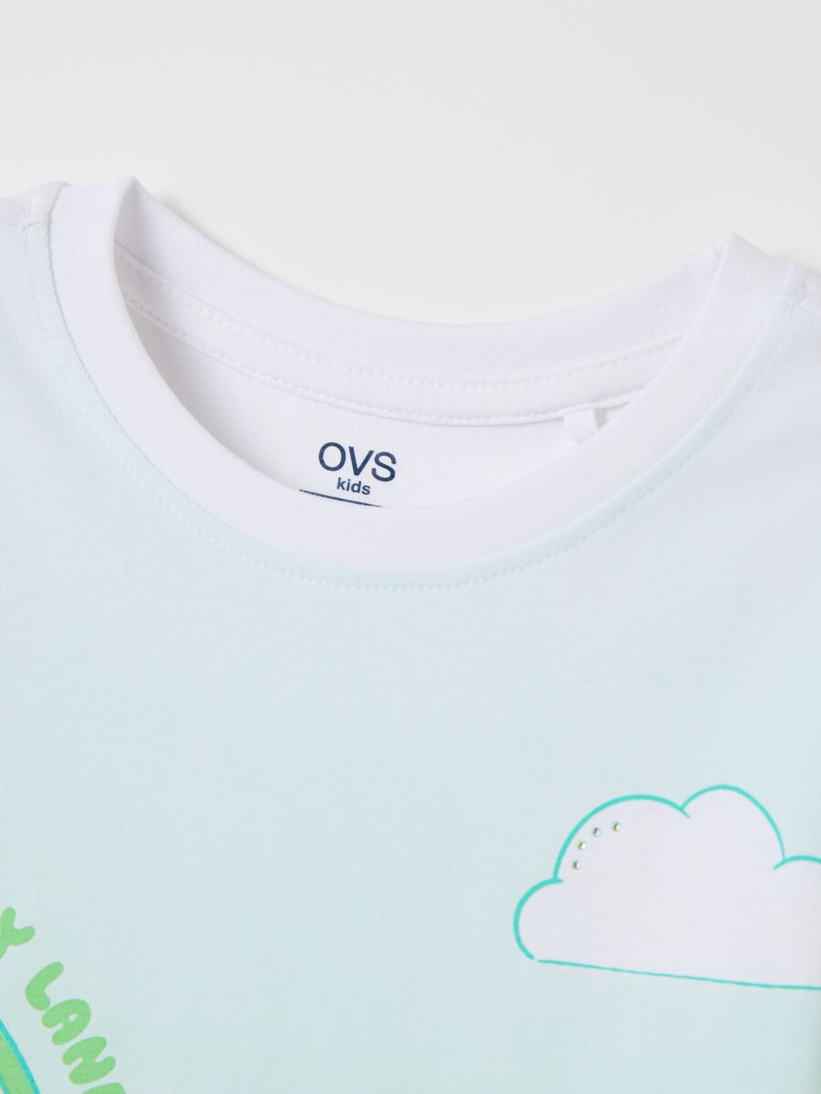 White t-shirt with unicorn print my favorite taste OVS Kids_3