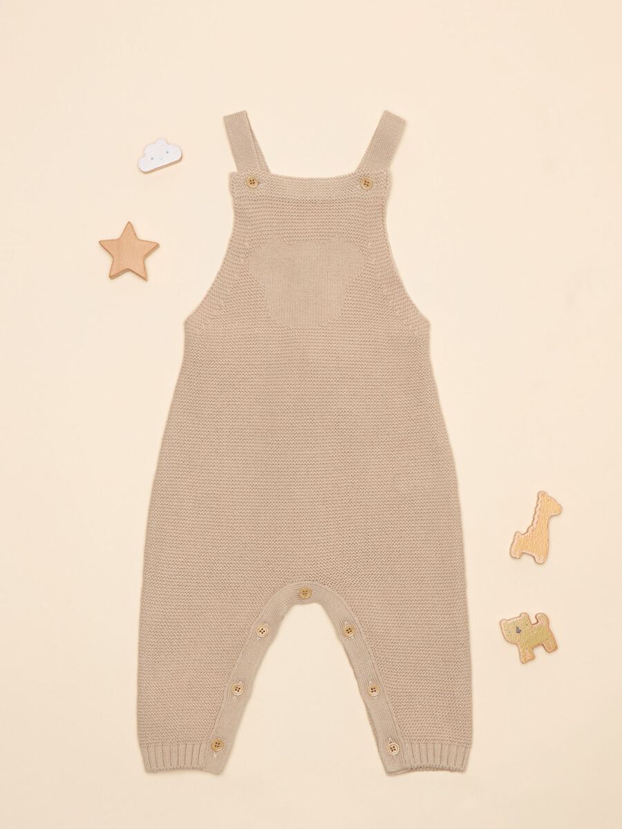 Cotton knit dungarees_0