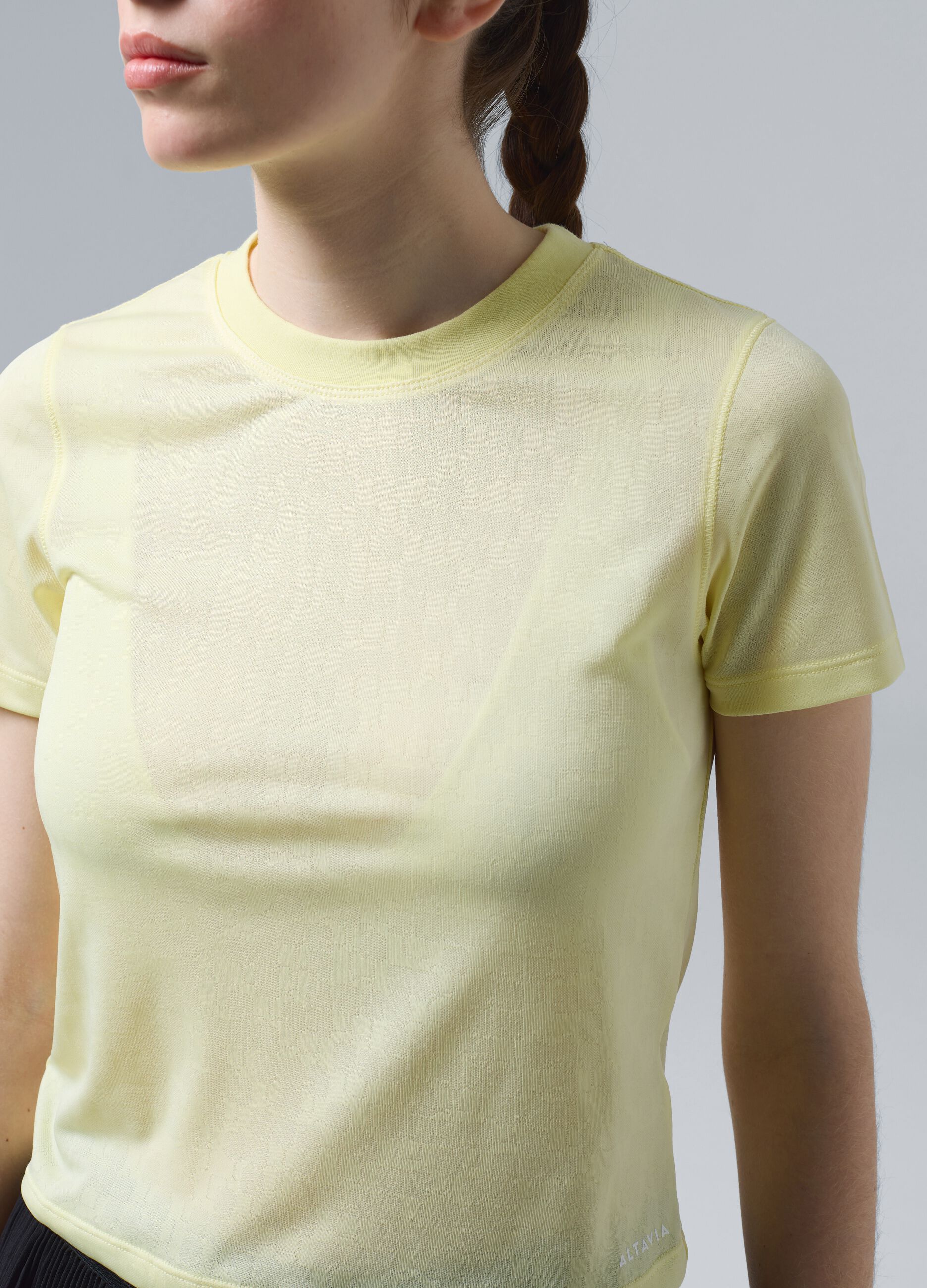 Yellow technical sports T-shirt ALTAVIA COURT