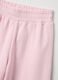 Pink cotton blend sweatshirt and trousers set for girls with regular fit_3