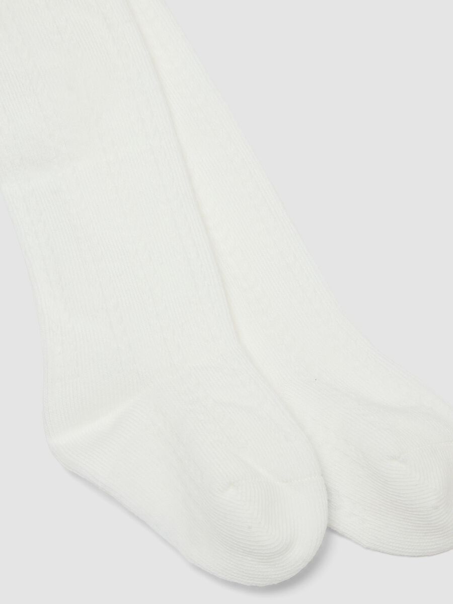 Collant bianchi in cotone organico elasticizzato_2