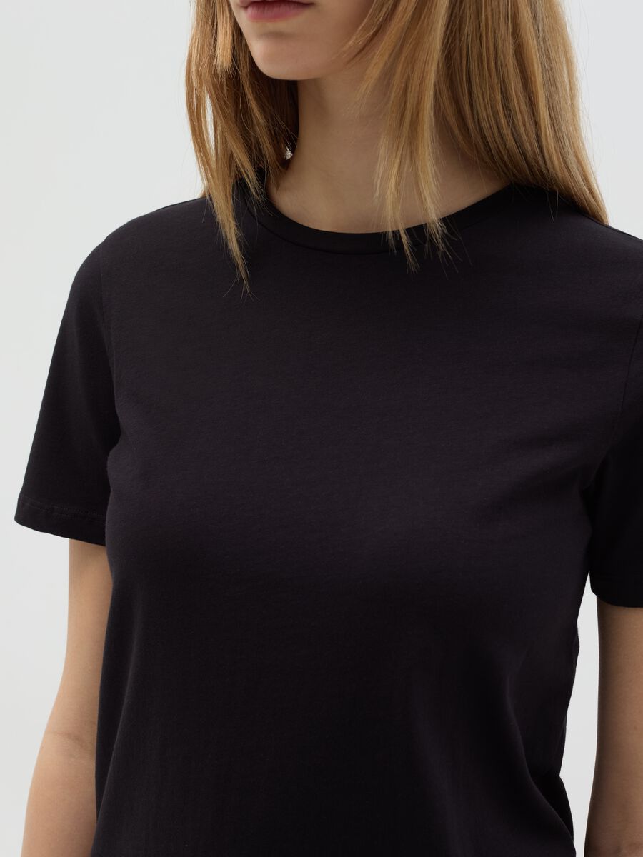 Organic cotton T-shirt with round neck_2