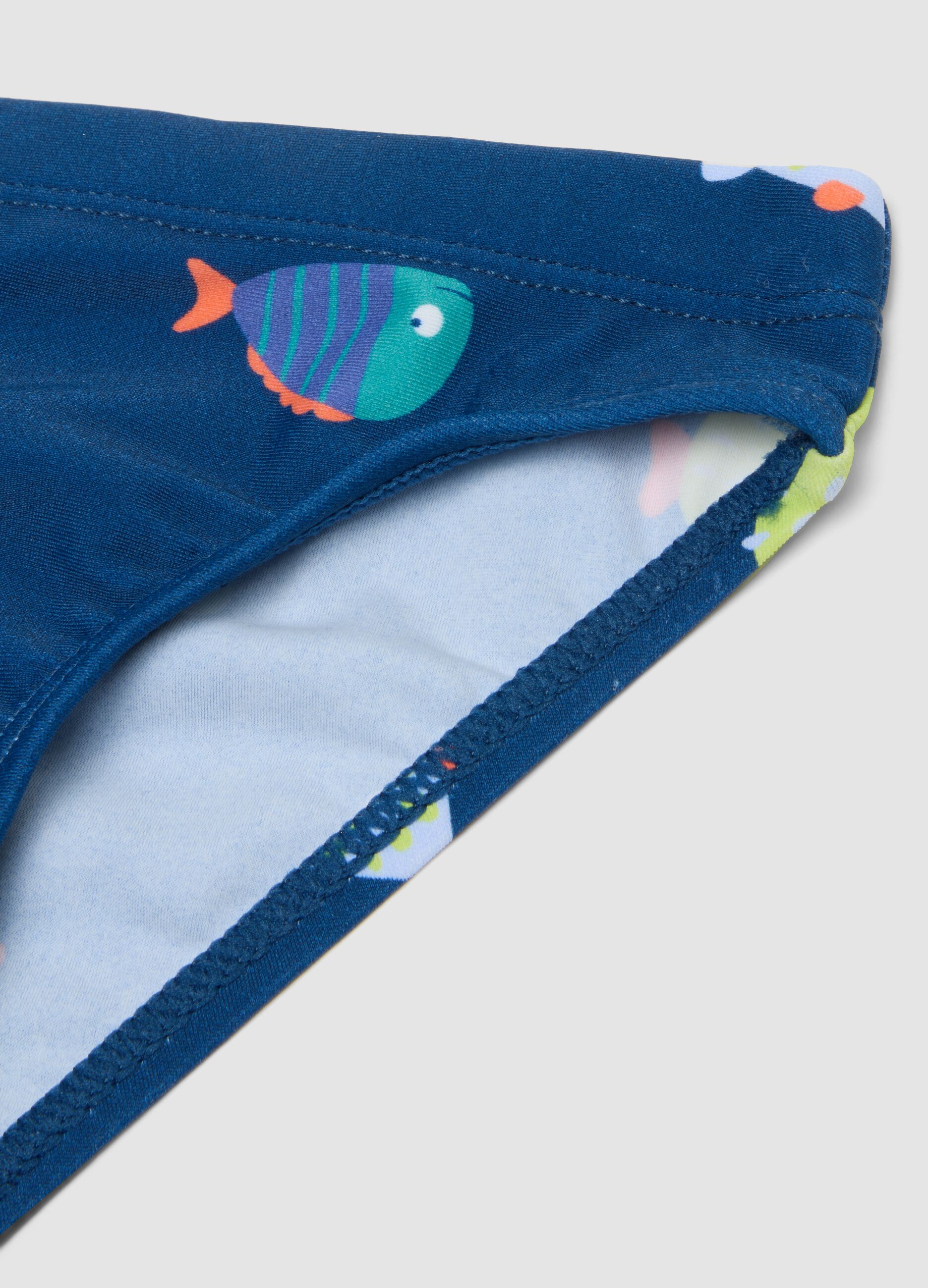 Blue stretch swim briefs