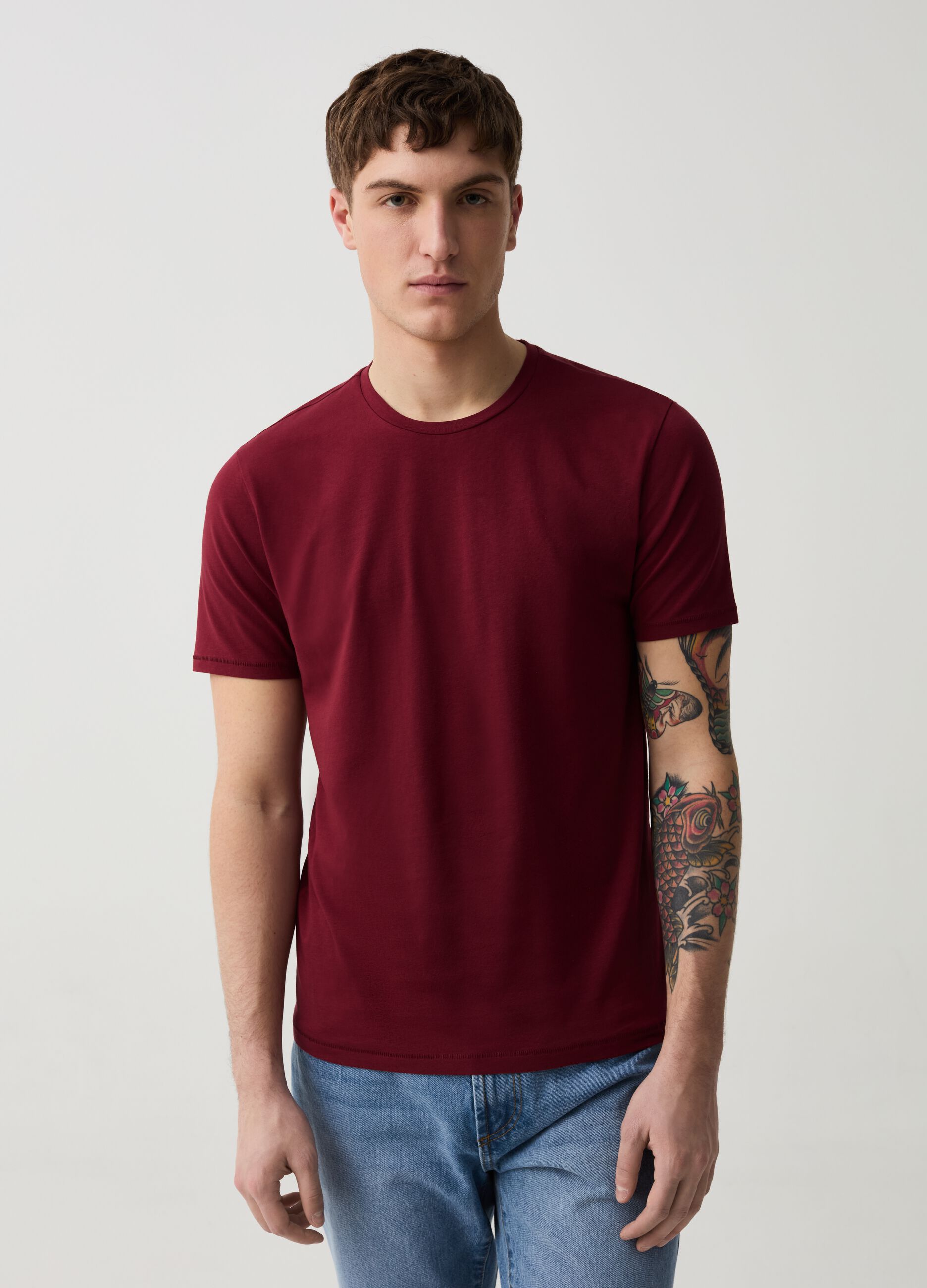 T-shirt slim fit in cotone bio stretch