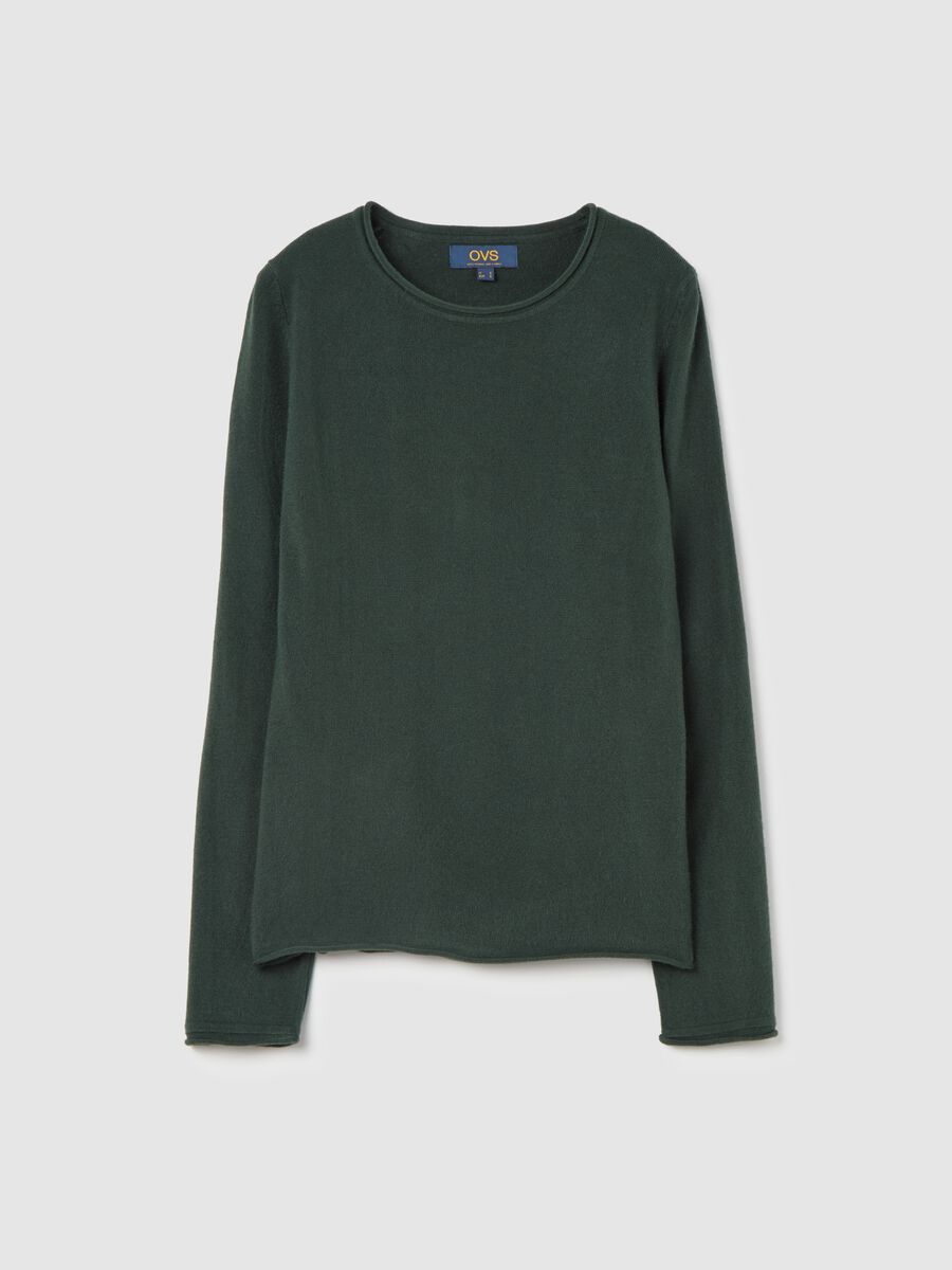 Top with round neck and small fold_4