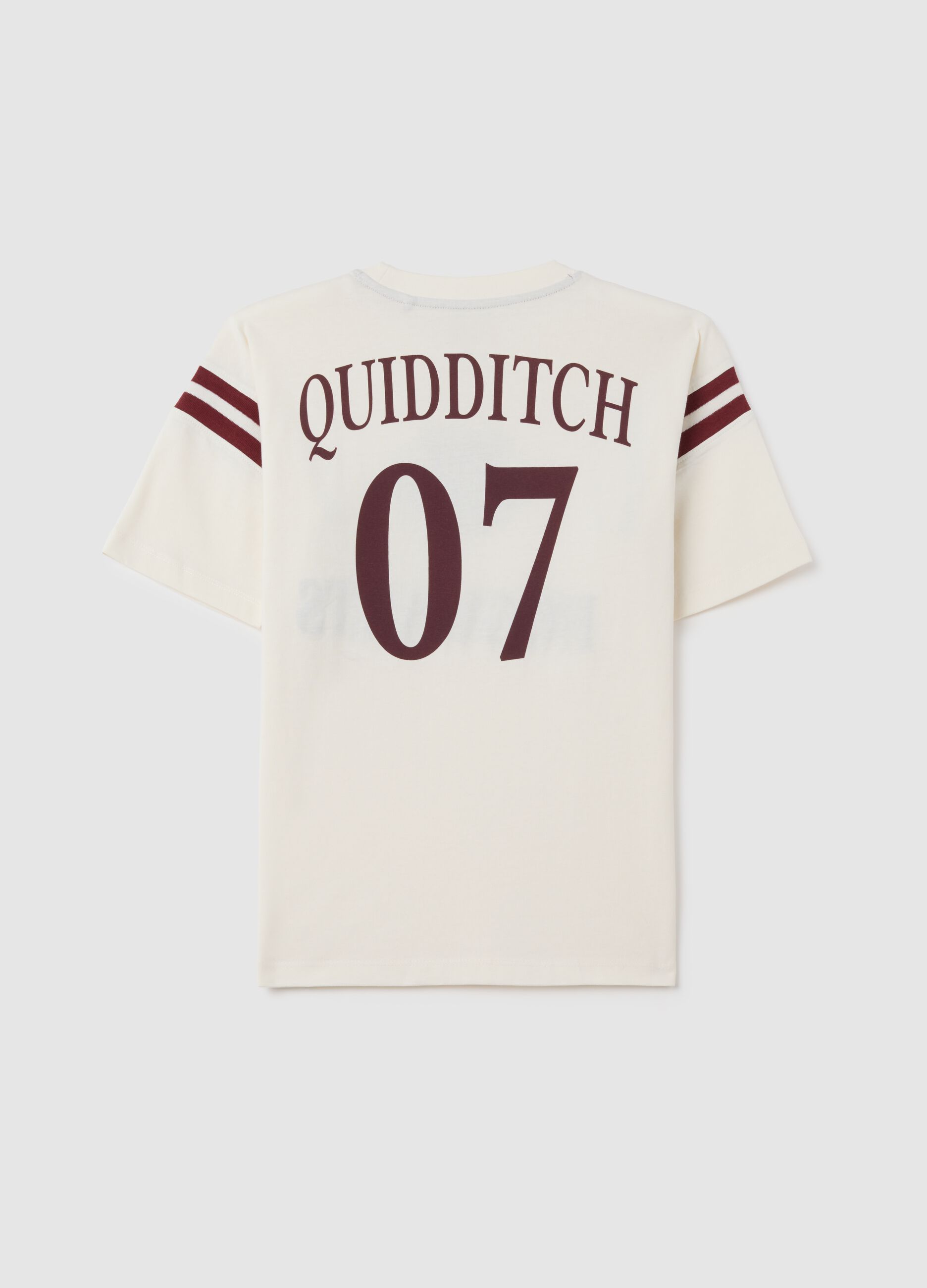 T-shirt da ragazzo in puro cotone bianca over