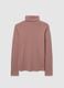 Regular fit pink cotton-blend turtleneck_4
