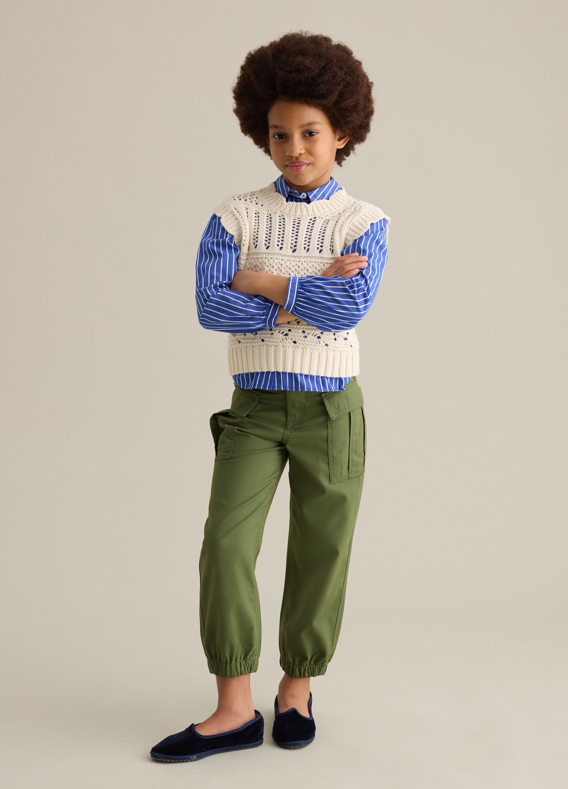 Cargo trousers in cotton and Lyocell