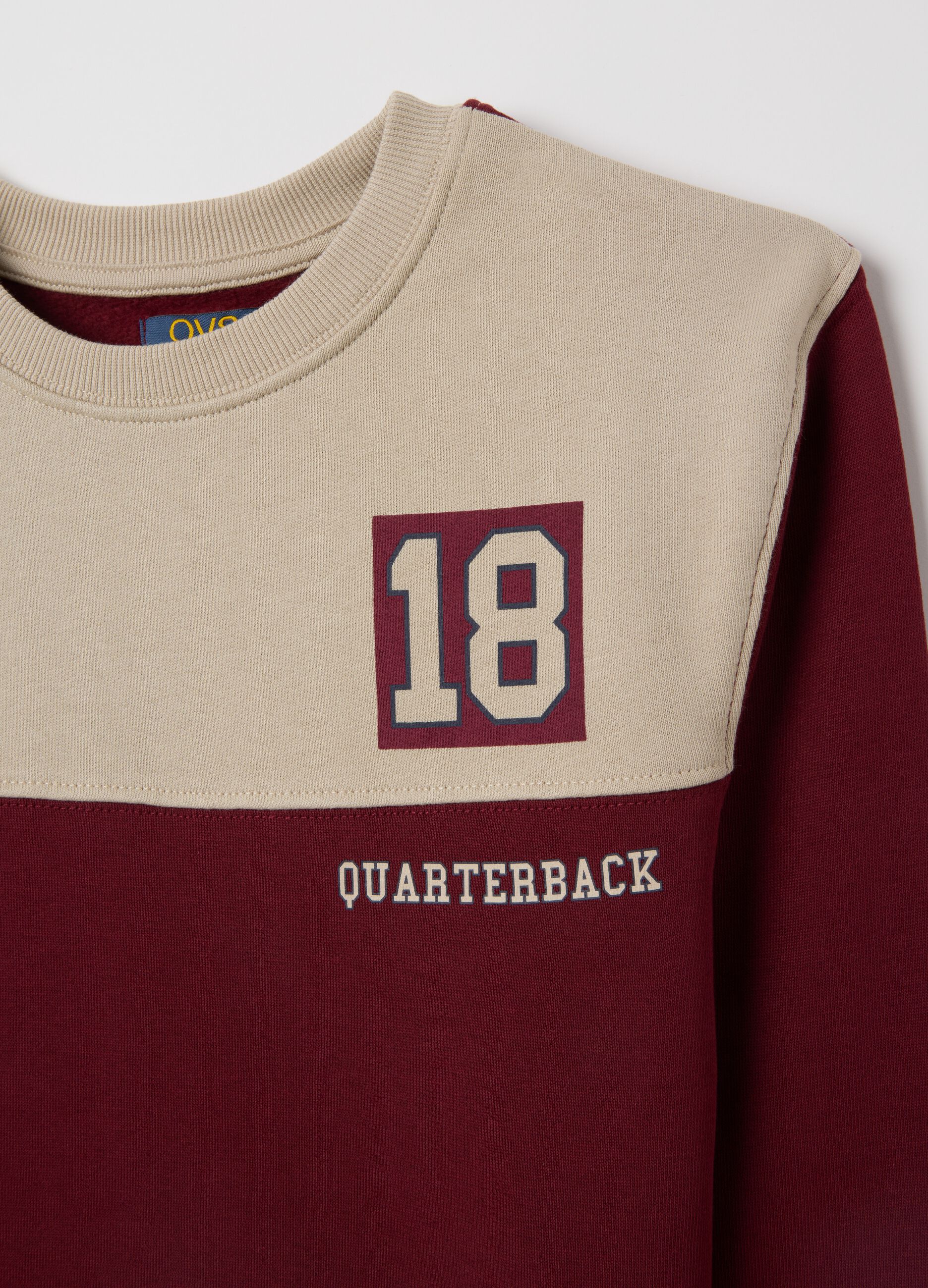 Children's multicolour pure cotton sweatshirt with oversized fit