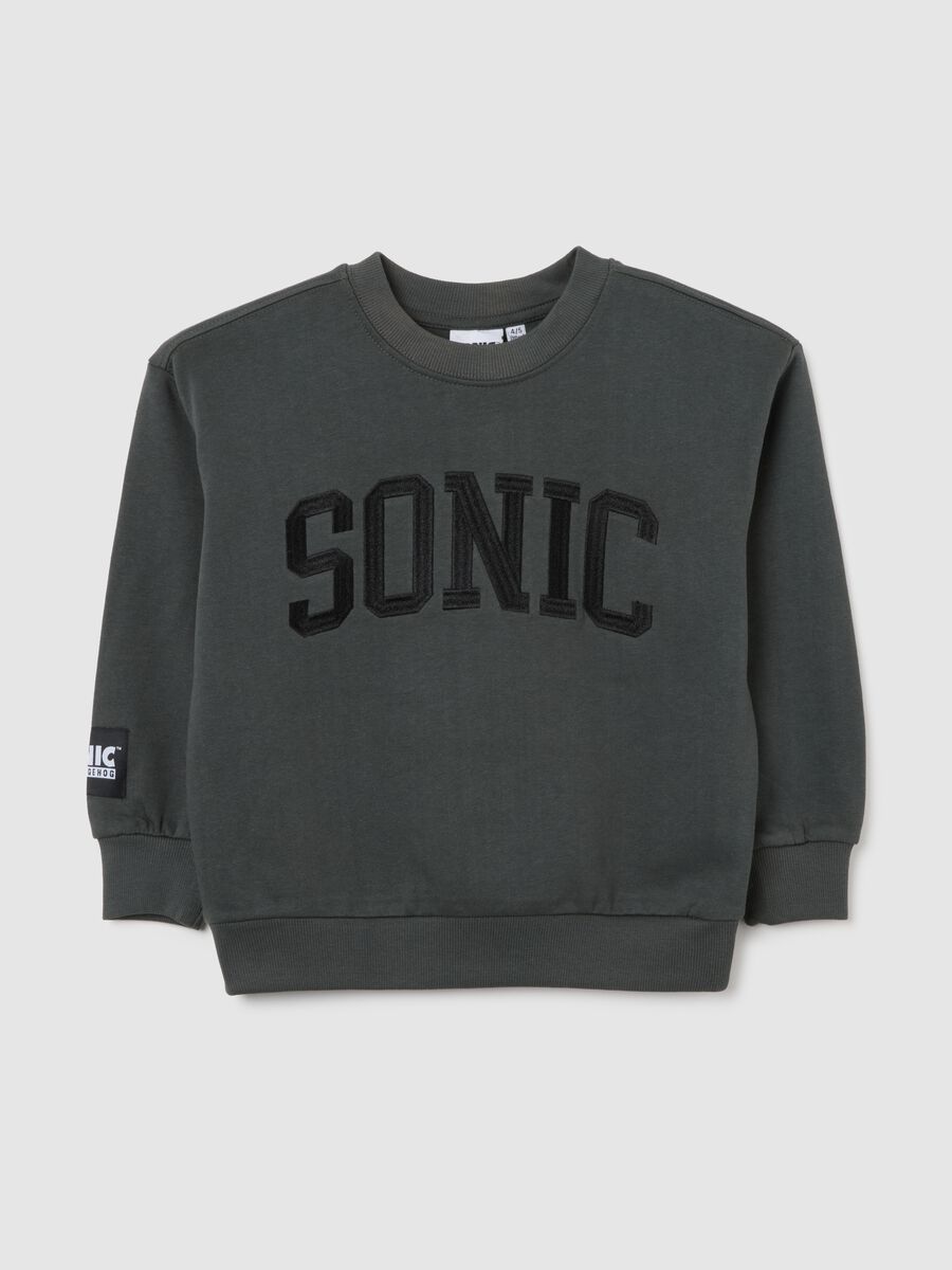 Kids' black pure cotton sweatshirt regular fit_0