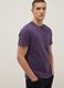 Purple short sleeve pure cotton regular fit T-shirt_0