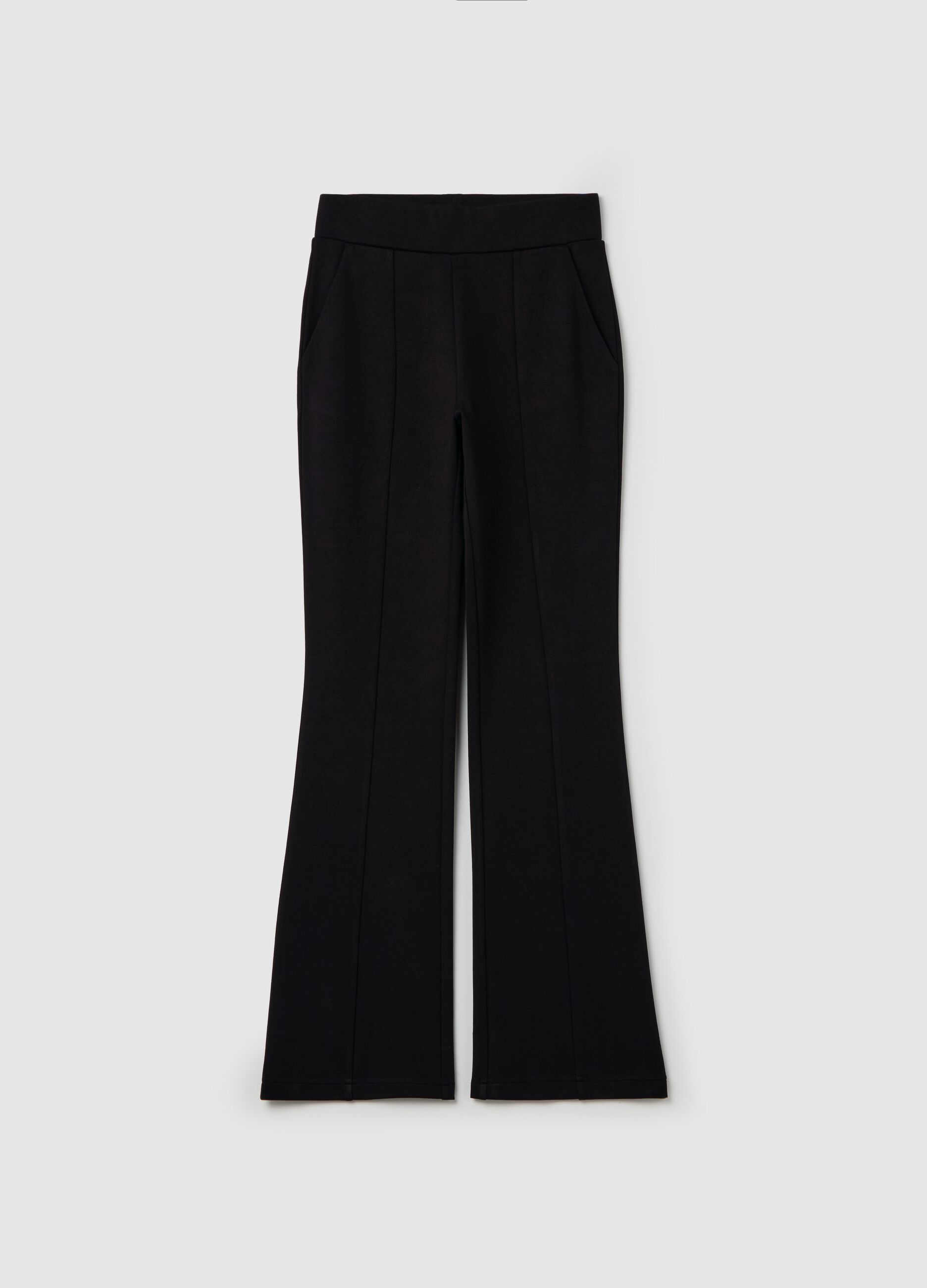 Milano-stitch leggings with raised seams