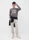 Grey pure cotton oversized joggers for boys_0
