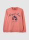 Regular fit pink pure cotton sweatshirt_4
